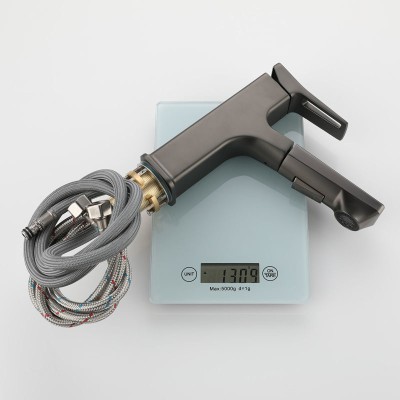 新款方形抽拉水龙头 黄铜冷热伸缩洗脸池面盆台盆冷热两用水龙头