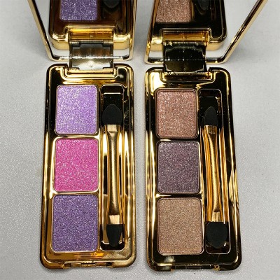 FOMIX小巧三色眼影 细闪珠光大地色眼影盘学生少女眼妆彩妆批发